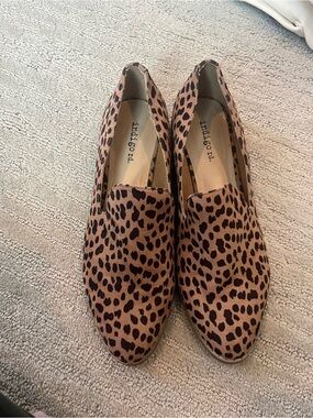 Leopard Print Slip-On Loafers